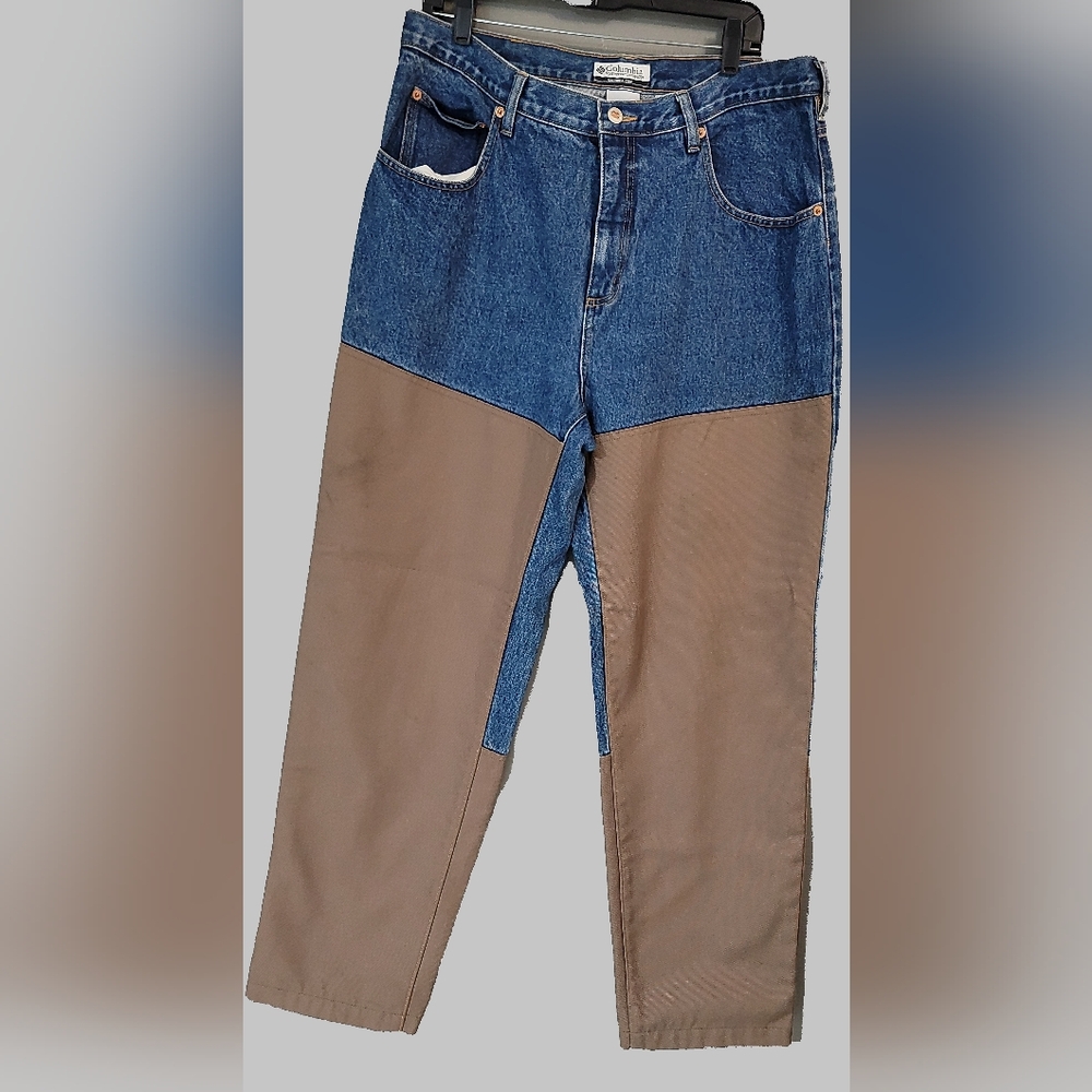 Columbia Straight Jeans Blue and Brown‎ Classic Fit
